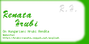 renata hrubi business card