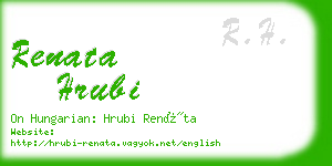 renata hrubi business card